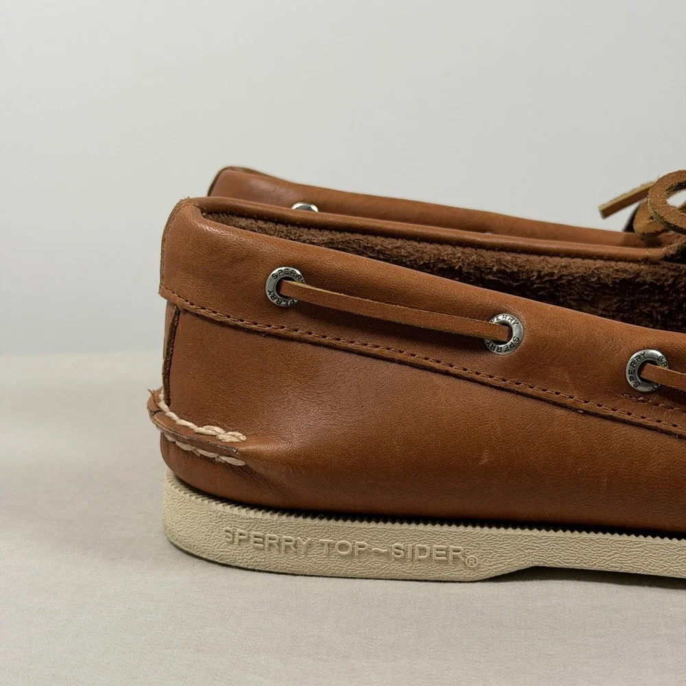 Sperry Top-Sider Original Boat Shoes Mens 11.5 Sahara Tan Brown Leather
